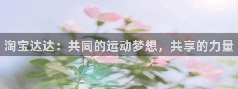 182体育是正规网站不：淘宝达达：共同的运动梦想，共享的力量